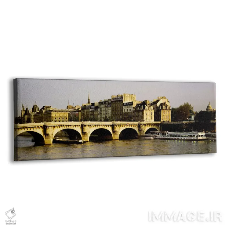 تابلو Paris, Ile-de-France, France" - "پل نو با جزیره سیته در پس‌زمینه، پاریس، ایل-د-فرانس، فرانسه" اثر پانورامیک ایمجز (استودیو عکاسی عریض) - نمای پرسپکتیو محصول