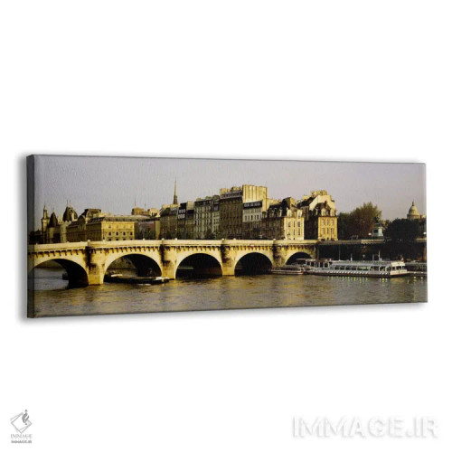 تابلو Paris, Ile-de-France, France" - "پل نو با جزیره سیته در پسزمینه، پاریس، ایل-د-فرانس، فرانسه" اثر پانورامیک ایمجز (استودیو عکاسی عریض) - نمای پرسپکتیو محصول