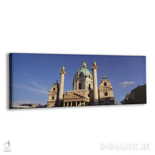 تابلو Vienna, Facade of St. Charles Church" - "اتریش، وین، نمای کلیسای سنت چارلز" اثر پانورامیک ایمجز (استودیو عکاسی عریض) - نمای پرسپکتیو محصول