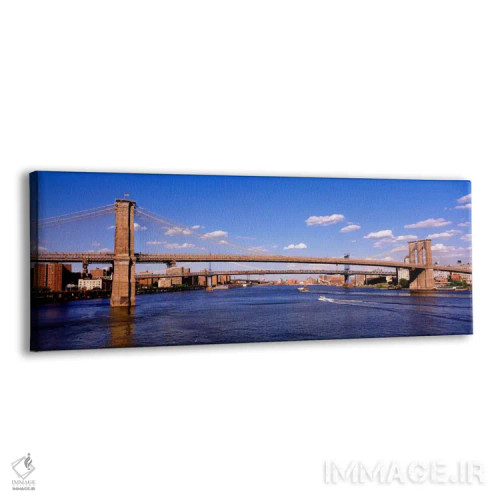 تابلو NYC, New York City, New York State, USA" - "پل بروکلین، نیویورک، ایالات متحده آمریکا" اثر پانورامیک ایمجز (استودیو عکاسی عریض) - نمای پرسپکتیو محصول