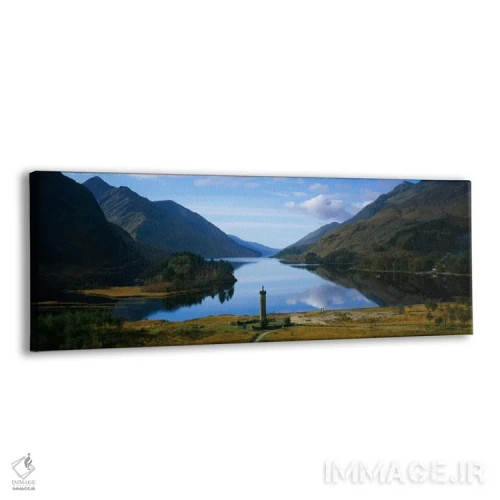 تابلو Glenfinnan, Highlands, Scotland, United Kingdom" - "یادبود گلنفینان و دریاچه شیِل، گلنفینان، هایلندز، اسکاتلند، پادشاهی متحد" اثر پانورامیک ایمجز (استودیو عکاسی عریض) - نمای پرسپکتیو محصول