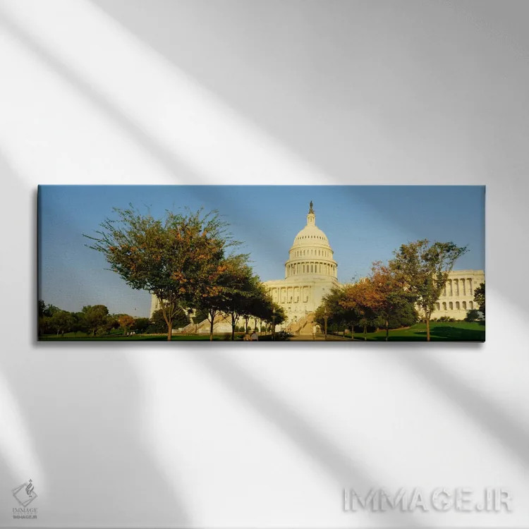 تابلو Washington DC, District Of Columbia, USA" - "ساختمان کنگره، واشنگتن دی سی، ناحیه کلمبیا، ایالات متحده آمریکا" اثر پانورامیک ایمجز (استودیو عکاسی عریض) - نمای روبهرو روی دیوار