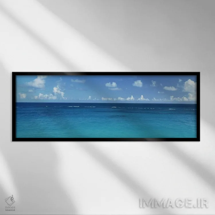 تابلو Bermuda,منظرهٔ اقیانوس اطلس، برمودا اثر پانورامیک ایمجز (استودیو عکاسی عریض) - نمای قابدار مشکی