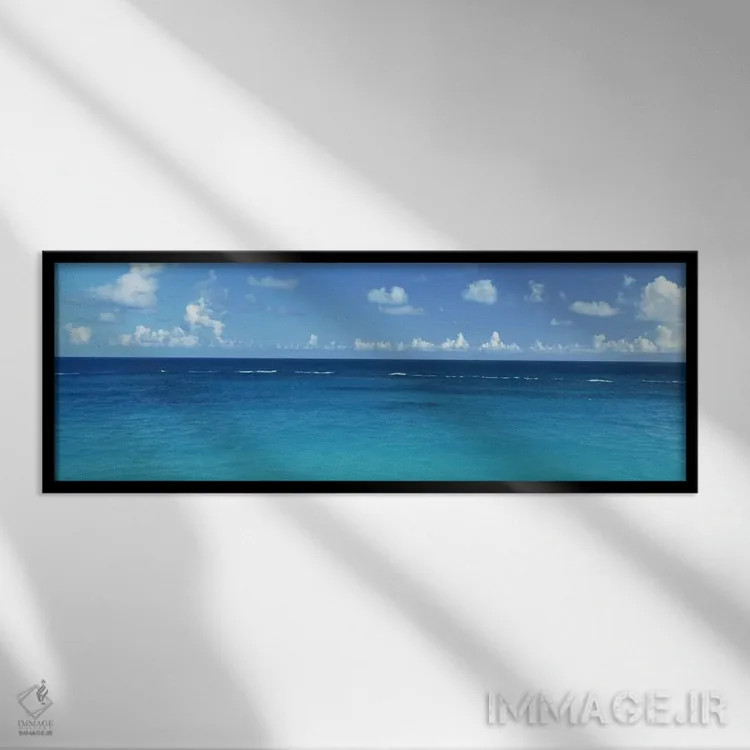 تابلو Bermuda,منظرهٔ اقیانوس اطلس، برمودا اثر پانورامیک ایمجز (استودیو عکاسی عریض) - نمای قابدار مشکی