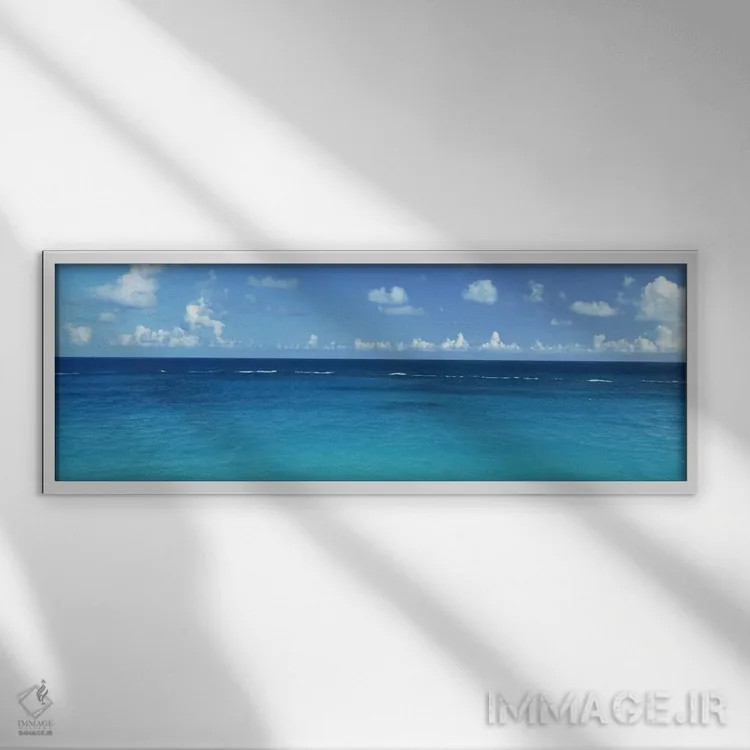 تابلو Bermuda,منظرهٔ اقیانوس اطلس، برمودا اثر پانورامیک ایمجز (استودیو عکاسی عریض) - نمای قابدار سفید
