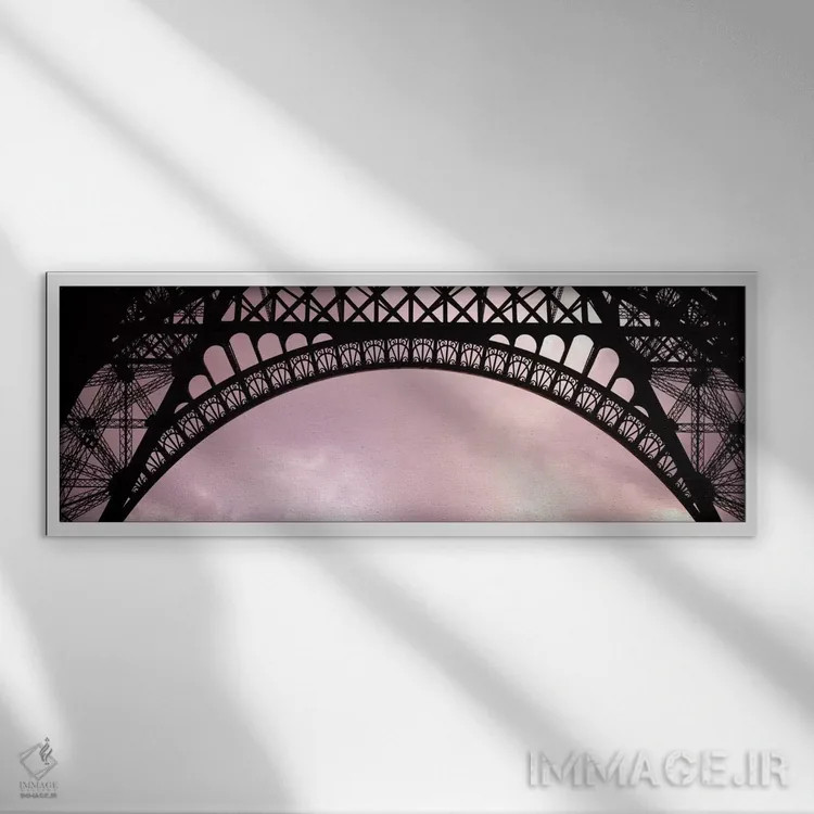 تابلو طاقهای دکوراتیو طراحیشده توسط ساوستره، برج ایفل، پاریس، ایل-دو-فرانس، فرانسه اثر پانورامیک ایمجز (استودیو عکاسی عریض) - نمای قابدار سفید