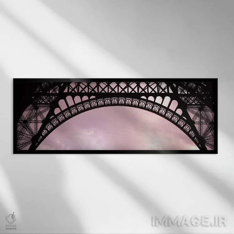 تابلو طاقهای دکوراتیو طراحیشده توسط ساوستره، برج ایفل، پاریس، ایل-دو-فرانس، فرانسه اثر پانورامیک ایمجز (استودیو عکاسی عریض) - نمای قابدار مشکی