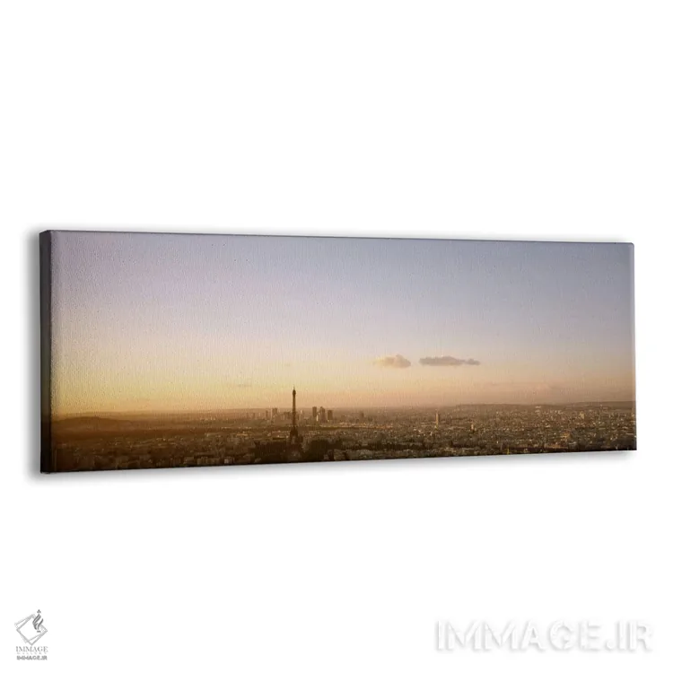 تابلو نمای هوایی در زمان طلوع آفتاب، پاریس، فرانسه اثر پانورامیک ایمجز (استودیو عکاسی عریض) - نمای پرسپکتیو محصول