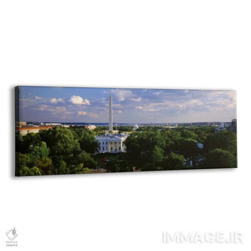 تابلو نمای هوایی، کاخ سفید، واشنگتن دی سی، منطقه کلمبیا، ایالات متحده اثر پانورامیک ایمجز (استودیو عکاسی عریض) - نمای پرسپکتیو محصول