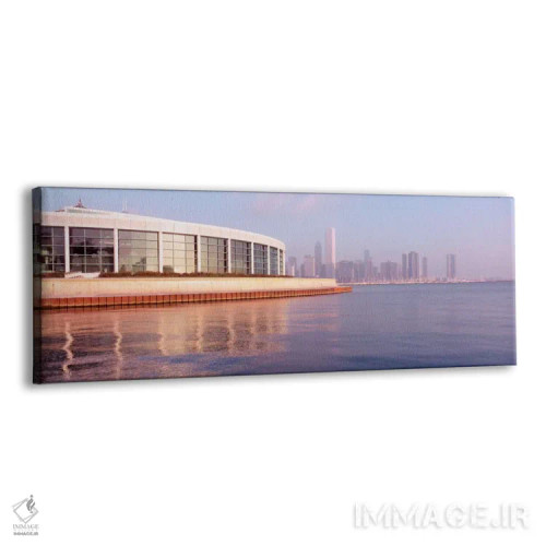 تابلو ساختار ساختمان نزدیک دریاچه، آکواریوم شد، شیکاگو، ایلینوی، ایالات متحده اثر پانورامیک ایمجز (استودیو عکاسی عریض) - نمای پرسپکتیو محصول