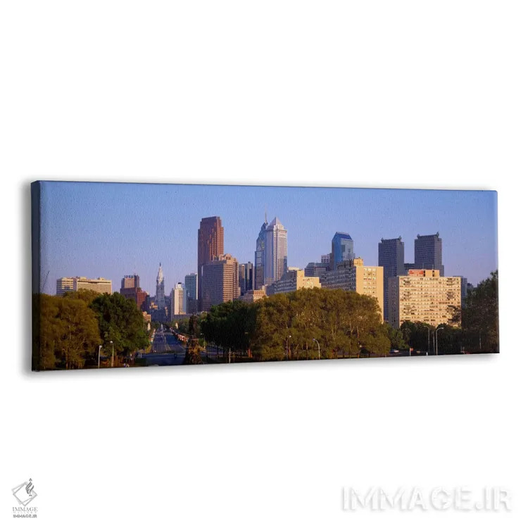 تابلو آسمانخراشها در یک شهر، فیلادلفیا، پنسیلوانیا، ایالات متحده اثر پانورامیک ایمجز (استودیو عکاسی عریض) - نمای پرسپکتیو محصول