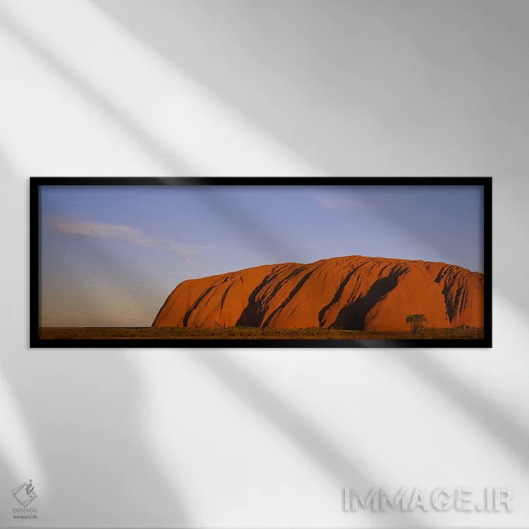 تابلو اولورو (سنگ آیرز) در هنگام غروب، پارک ملی اولورو-کاتا توجتا، قلمرو شمالی، استرالیا اثر پانورامیک ایمجز (استودیو عکاسی عریض) - نمای قابدار مشکی
