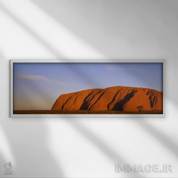 تابلو اولورو (سنگ آیرز) در هنگام غروب، پارک ملی اولورو-کاتا توجتا، قلمرو شمالی، استرالیا اثر پانورامیک ایمجز (استودیو عکاسی عریض) - نمای قابدار سفید