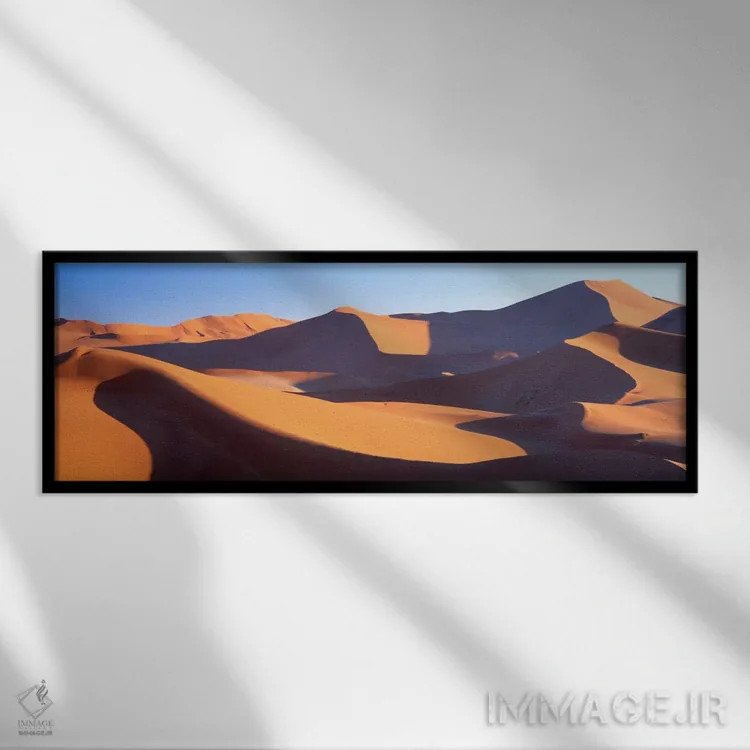 تابلو بیابان نامیب، نامیبیا، آفریقا اثر پانورامیک ایمجز (استودیو عکاسی عریض) - نمای قابدار مشکی
