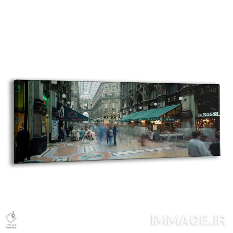 تابلو حرکت محو خریداران، گالریا ویتوریا امانوئل دوم، میلان، لومباردی، ایتالیا اثر پانورامیک ایمجز (استودیو عکاسی عریض) - نمای پرسپکتیو محصول