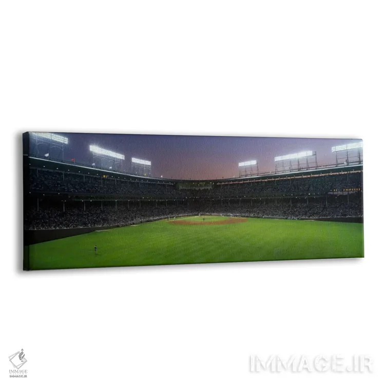 تابلو تماشاگرانی که در حال تماشای مسابقه بیسبال در استادیوم هستند، میدان ریگلی، شیکاگو، شهرستان کوک، ایلینوی، ایالات متحده اثر پانورامیک ایمجز (استودیو عکاسی عریض) - نمای پرسپکتیو محصول