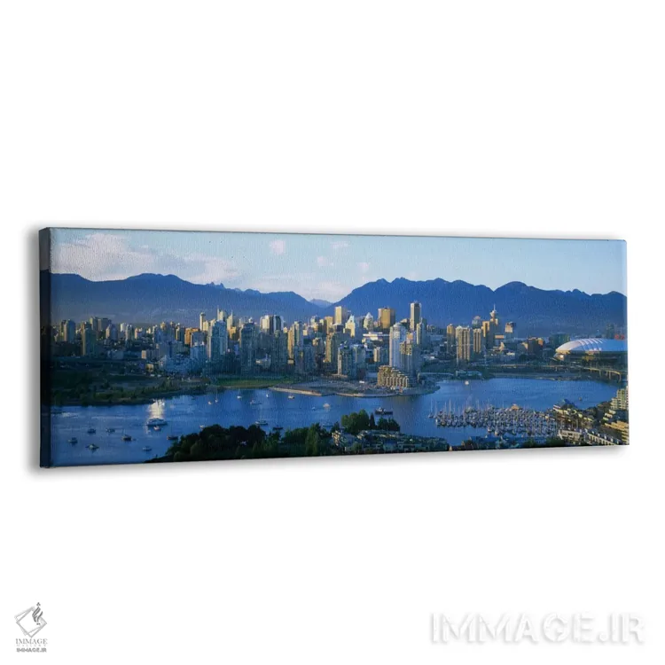 تابلو خط آسمان مرکز شهر، ونکوور، بریتیش کلمبیا، کانادا اثر پانورامیک ایمجز (استودیو عکاسی عریض) - نمای پرسپکتیو محصول