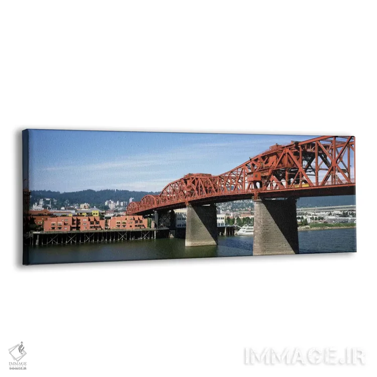 تابلو پل باسکول بر روی یک رودخانه، پل برادوی، رودخانه ویلامت، پورتلند، شهرستان مولتنما، اورگان، ایالات متحده اثر پانورامیک ایمجز (استودیو عکاسی عریض) - نمای پرسپکتیو محصول