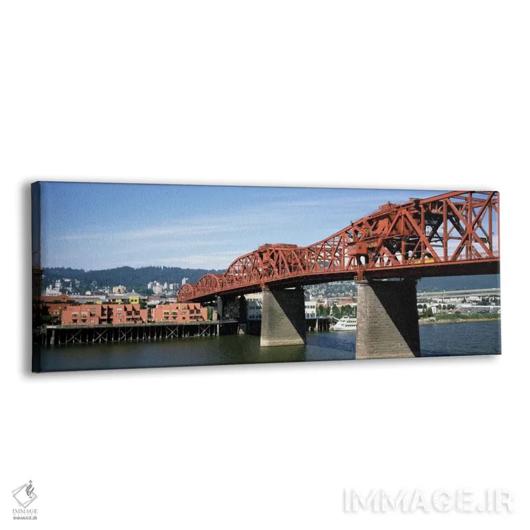 تابلو پل باسکول بر روی یک رودخانه، پل برادوی، رودخانه ویلامت، پورتلند، شهرستان مولتنما، اورگان، ایالات متحده اثر پانورامیک ایمجز (استودیو عکاسی عریض) - نمای پرسپکتیو محصول