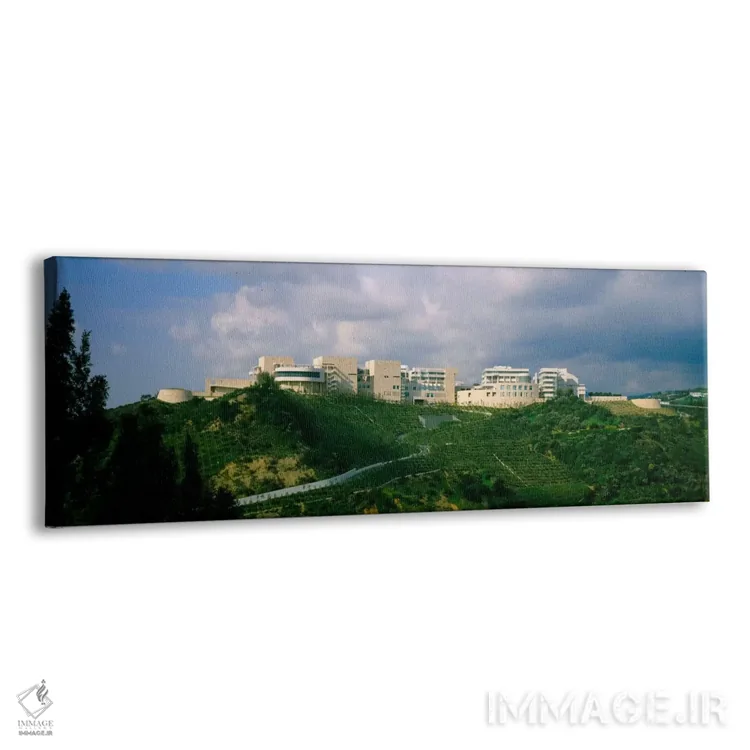 تابلو نمای پایین از موزهای بر فراز تپه، مرکز گتی، شهر لس آنجلس، کالیفرنیا، ایالات متحده آمریکا اثر پانورامیک ایمجز (استودیو عکاسی عریض) - نمای پرسپکتیو محصول