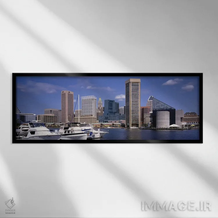 تابلو بالتیمور، مریلند، ایالات متحده آمریکا اثر پانورامیک ایمجز (استودیو عکاسی عریض) - نمای قابدار مشکی