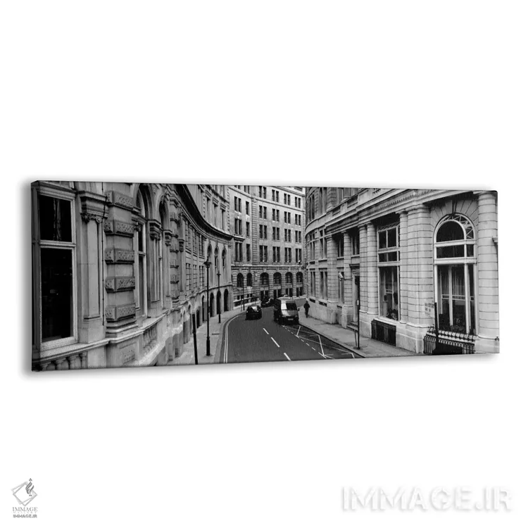 تابلو ساختمانها در طول یک جاده، لندن، انگلستان اثر پانورامیک ایمجز (استودیو عکاسی عریض) - نمای پرسپکتیو محصول