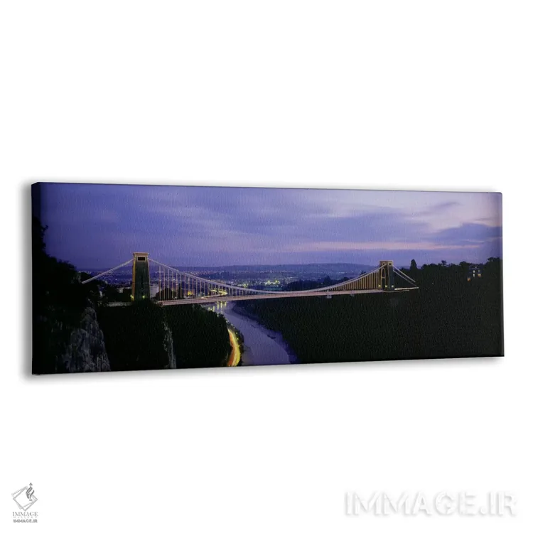 تابلو پل معلق کلیفتون در شب، بریستول، انگلستان، پادشاهی متحد اثر پانورامیک ایمجز (استودیو عکاسی عریض) - نمای پرسپکتیو محصول