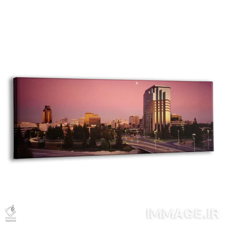 تابلو ساختمانها در یک شهر، ساکرامنتو، کالیفرنیا، ایالات متحده آمریکا اثر پانورامیک ایمجز (استودیو عکاسی عریض) - نمای پرسپکتیو محصول