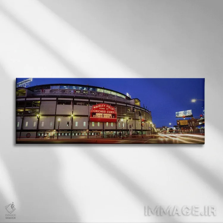 تابلو ایالات متحده آمریکا، ایلینوی، شیکاگو، کوبها، بیسبال #۳ اثر پانورامیک ایمجز (استودیو عکاسی عریض) - نمای روبهرو روی دیوار