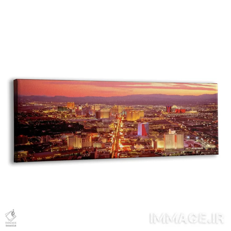 تابلو نمای هوایی لاس وگاس، نوادا، آمریکا اثر پانورامیک ایمجز (استودیو عکاسی عریض) - نمای پرسپکتیو محصول
