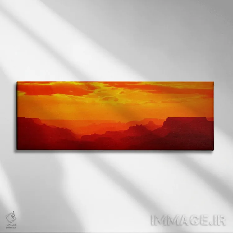 تابلو میزها و بوتها، پارک ملی گرند کانیون، آریزونا، آمریکا اثر پانورامیک ایمجز (استودیو عکاسی عریض) - نمای روبهرو روی دیوار