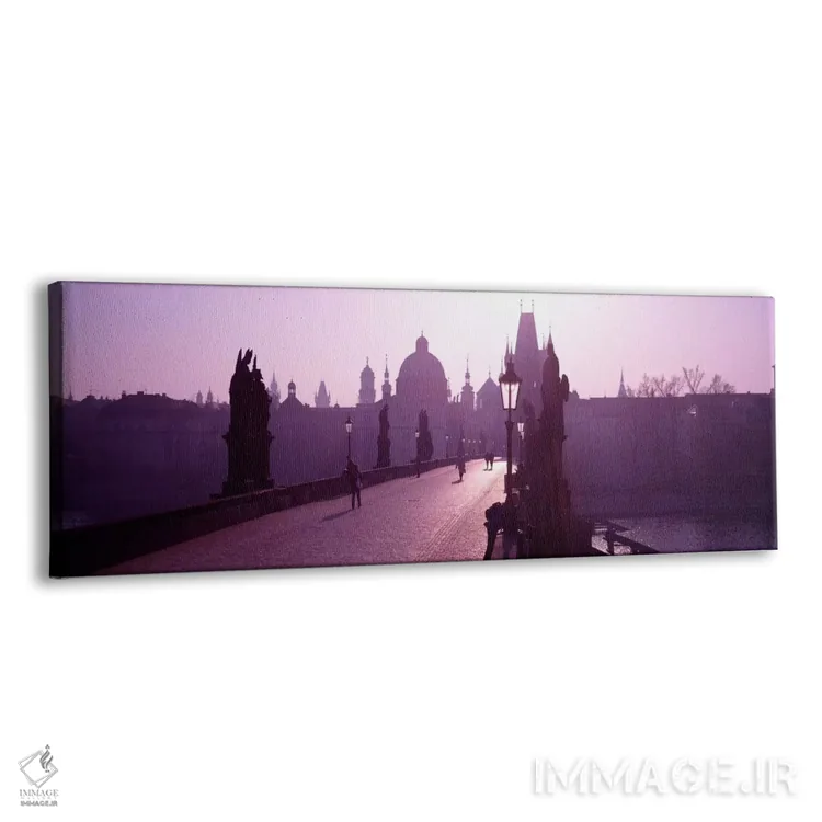 تابلو پل چارلز، رودخانه مولداو، پراگ، جمهوری چک اثر پانورامیک ایمجز (استودیو عکاسی عریض) - نمای پرسپکتیو محصول
