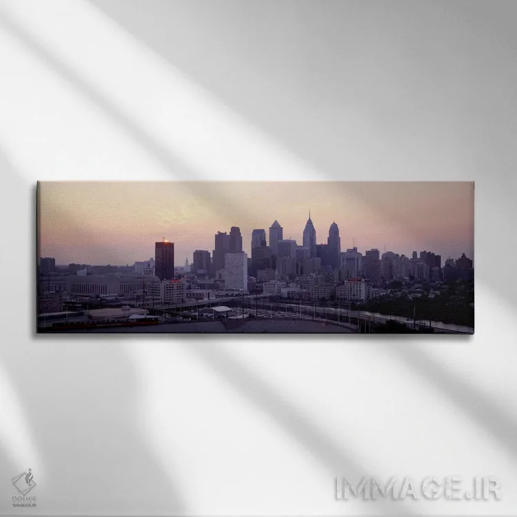 تابلو طلوع خورشید در فیلادلفیا، پنسیلوانیا، آمریکا اثر پانورامیک ایمجز (استودیو عکاسی عریض) - نمای روبهرو روی دیوار