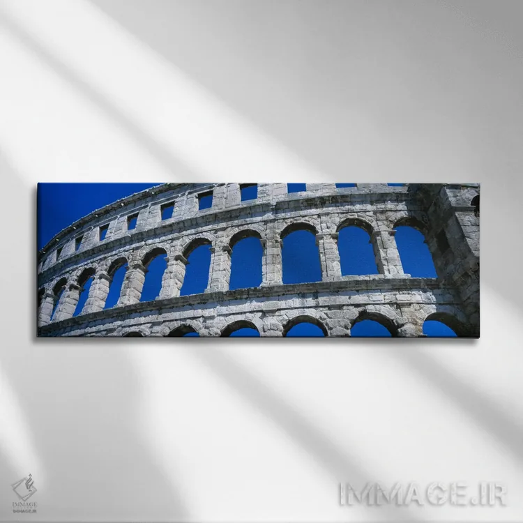 تابلو آمفیتئاتر رومی، پولا، کرواسی اثر پانورامیک ایمجز (استودیو عکاسی عریض) - نمای روبهرو روی دیوار