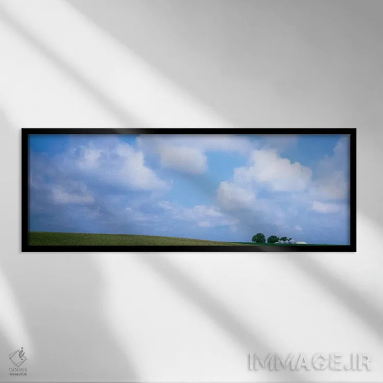 تابلو منظره روستایی، شهرستان مارشال، آیووا، آمریکا اثر پانورامیک ایمجز (استودیو عکاسی عریض) - نمای قابدار مشکی