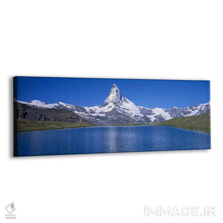 تابلو ماترهورن پوشیده از برف با ریفلسی در پیشزمینه، والایس، سوئیس اثر پانورامیک ایمجز (استودیو عکاسی عریض) - نمای پرسپکتیو محصول