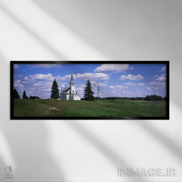 تابلو ایالات متحده، داکوتای جنوبی، کلیسا اثر پانورامیک ایمجز (استودیو عکاسی عریض) - نمای قابدار مشکی