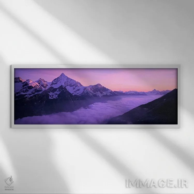 تابلو پوشش ابر، آلپهای سوئیس، سوئیس اثر پانورامیک ایمجز (استودیو عکاسی عریض) - نمای قابدار سفید