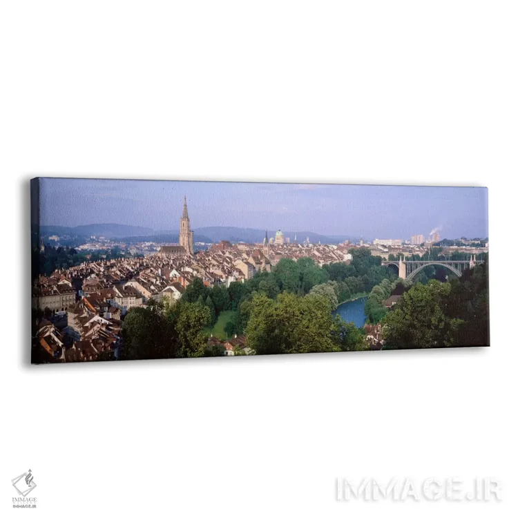 تابلو نمای هوایی از اینره اشتات، برن، سوئیس اثر پانورامیک ایمجز (استودیو عکاسی عریض) - نمای پرسپکتیو محصول