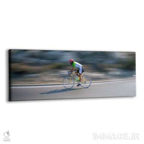 تابلو دوچرخهسوار شرکتکننده در مسابقه دوچرخهسواری، سیتگس، بارسلونا، کاتالونیا، اسپانیا اثر پانورامیک ایمجز (استودیو عکاسی عریض) - نمای پرسپکتیو محصول