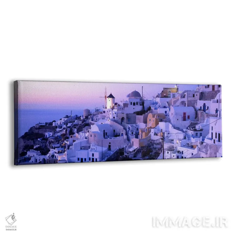 تابلو شامگاه، اویا، سانتورینی، کیکلاد، یونان اثر پانورامیک ایمجز (استودیو عکاسی عریض) - نمای پرسپکتیو محصول