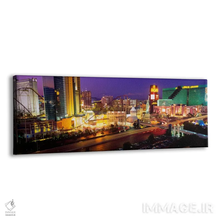 تابلو نمای زاویه بالا از یک شهر، لاس وگاس، نوادا، آمریکا اثر پانورامیک ایمجز (استودیو عکاسی عریض) - نمای پرسپکتیو محصول