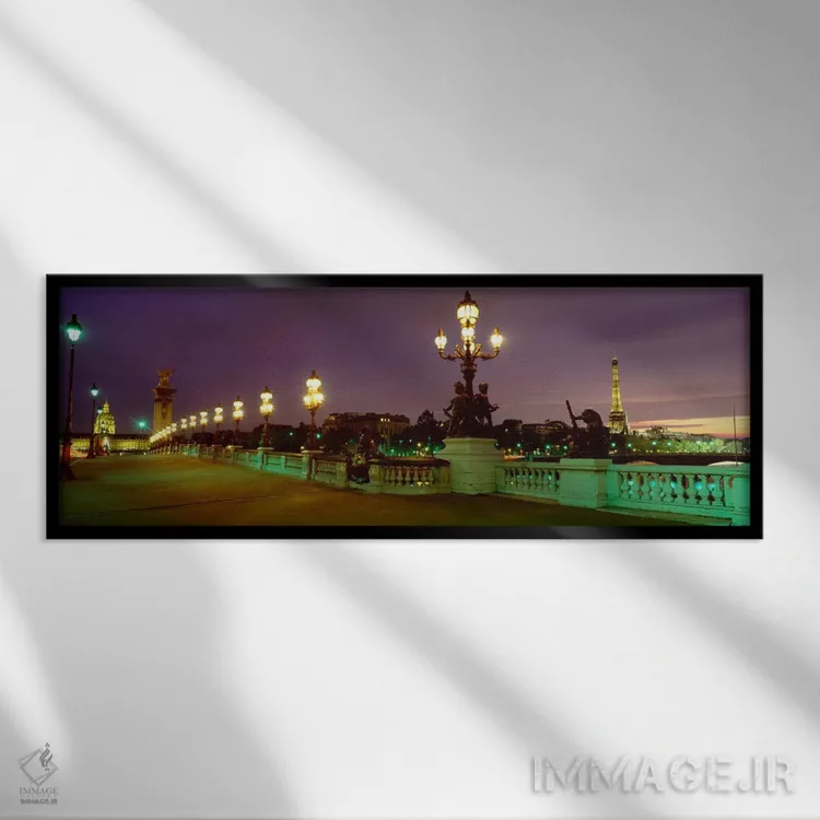 تابلو پل الکساندر سوم، پاریس، ایل-دو-فرانس، فرانسه اثر پانورامیک ایمجز (استودیو عکاسی عریض) - نمای قابدار مشکی
