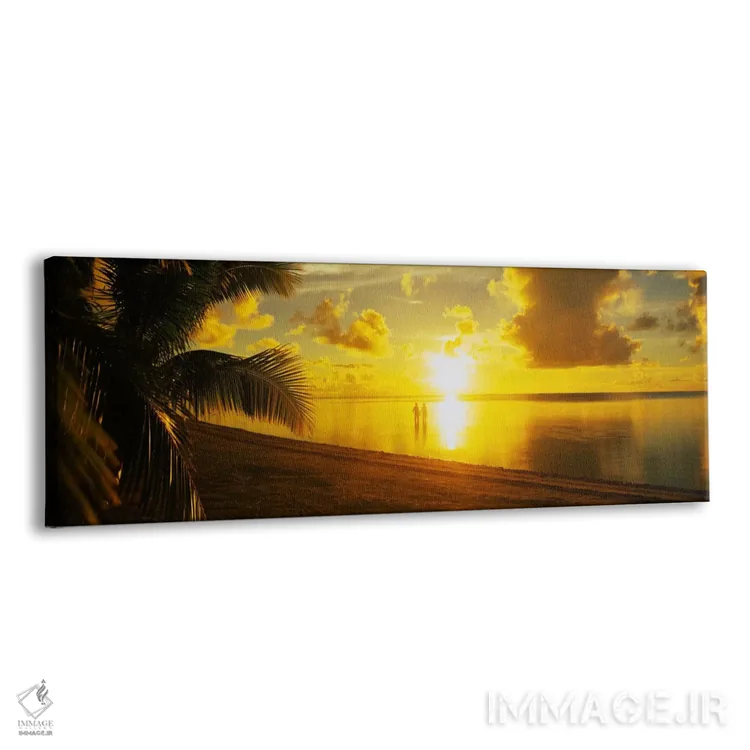 تابلو "زوجی در غروب، آیتوتاکی، جزایر کوک" اثر پانورامیک ایمجز (استودیو عکاسی عریض) - نمای پرسپکتیو محصول