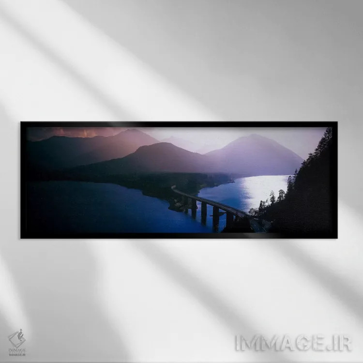 تابلو "دریاچه سیلوانشتاین، بایرن، آلمان" اثر پانورامیک ایمجز (استودیو عکاسی عریض) - نمای قابدار مشکی