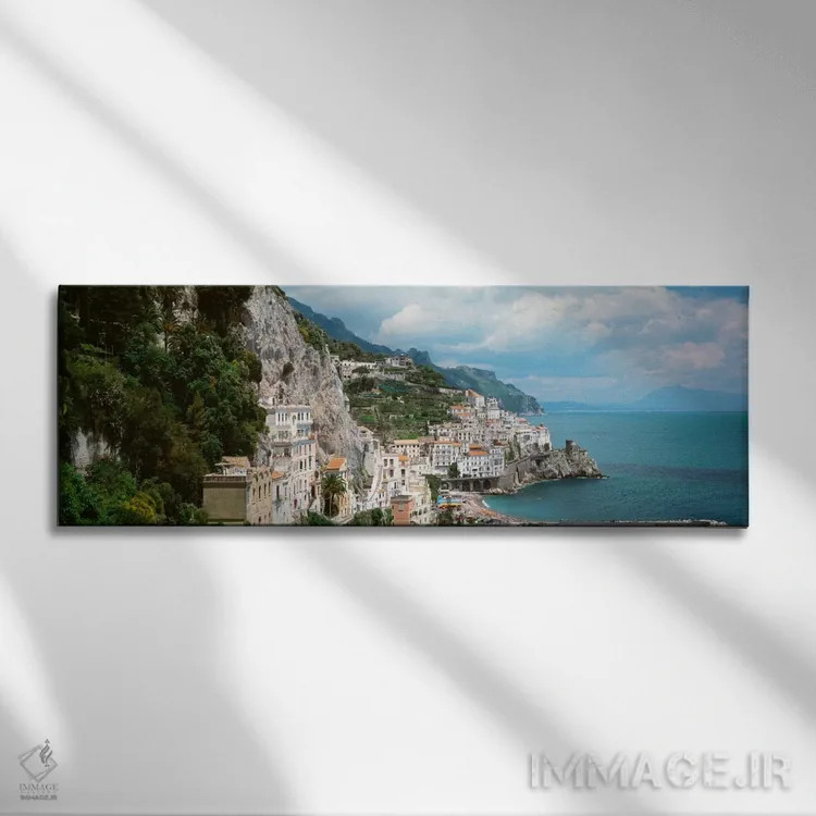 تابلو "ساحل آمالفی، سالرنو، ایتالیا" اثر پانورامیک ایمجز (استودیو عکاسی عریض) - نمای روبهرو روی دیوار
