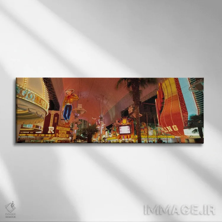 تابلو "تجربه خیابان فریمونت، لاس وگاس، نوادا، ایالات متحده آمریکا #۲" اثر پانورامیک ایمجز (استودیو عکاسی عریض) - نمای روبهرو روی دیوار