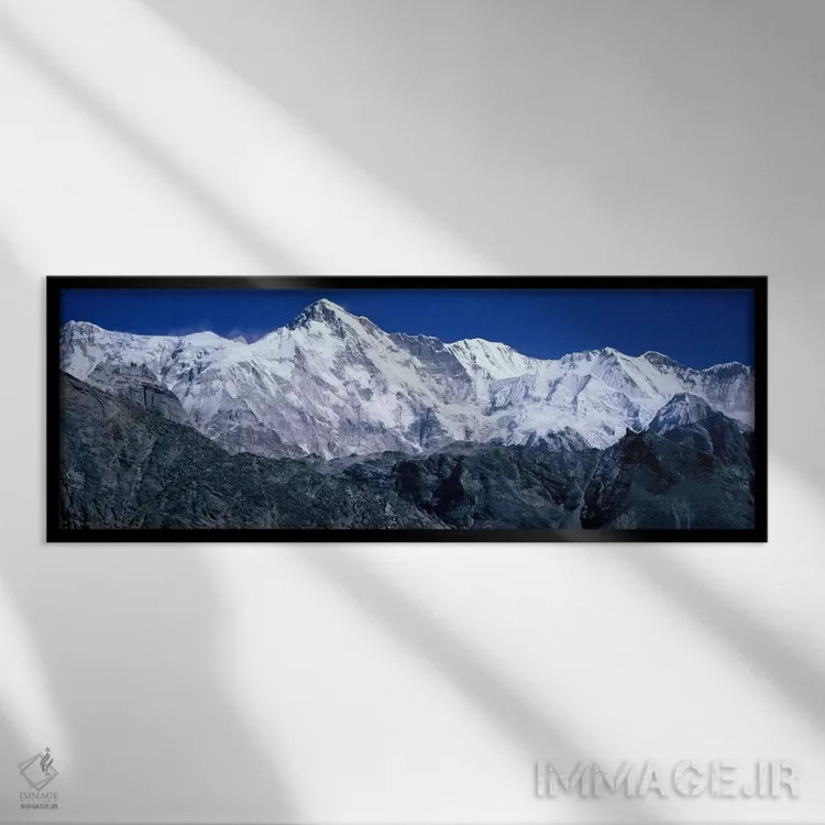 تابلو "چو اویو از دره گویکو، منطقه خمبو، نپال" اثر پانورامیک ایمجز (استودیو عکاسی عریض) - نمای قابدار مشکی