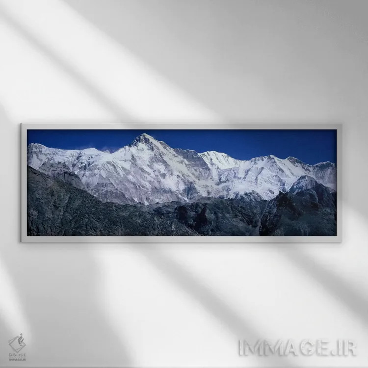 تابلو "چو اویو از دره گویکو، منطقه خمبو، نپال" اثر پانورامیک ایمجز (استودیو عکاسی عریض) - نمای قابدار سفید