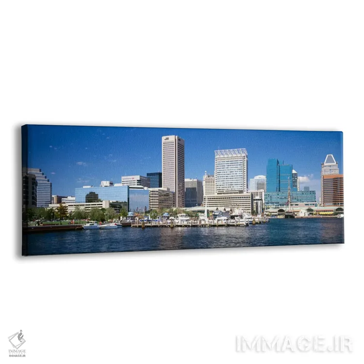 تابلو "ساختمانها در کنار ساحل، بالتیمور، مریلند، ایالات متحده آمریکا" اثر پانورامیک ایمجز (استودیو عکاسی عریض) - نمای پرسپکتیو محصول